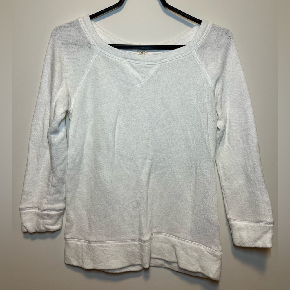 J. Crew Women's White Long Sleeve Top
